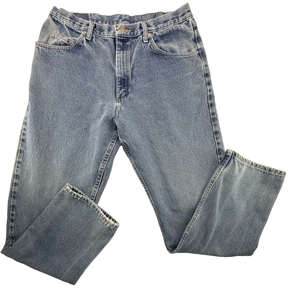 Wrangler Relaxed Fit Jeans Mens 36x34 Light Wash Workwear Denim